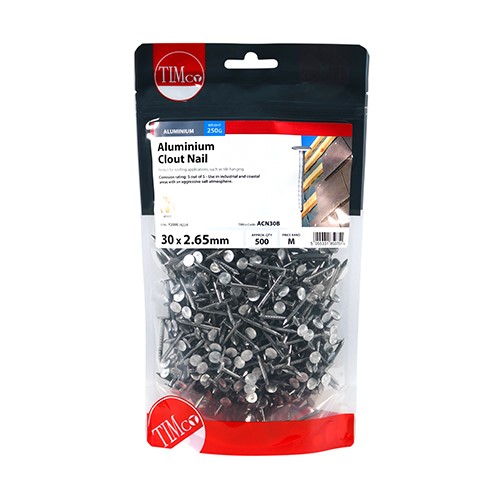 TIMCO Clout Nails - Aluminium 30 x 2.65mm (1kg)