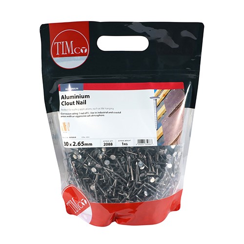 TIMCO Clout Nails - Aluminium 30 x 2.65mm (1kg)