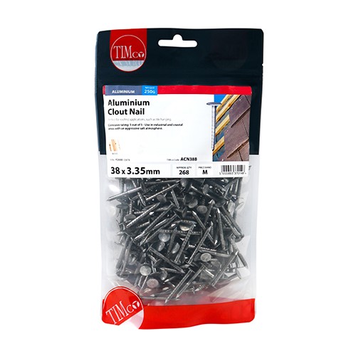 TIMCO Clout Nails - Aluminium 38 x 3.35mm (1kg)