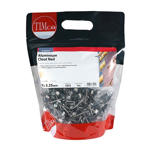 TIMCO Clout Nails - Aluminium 38 x 3.35mm (1kg)