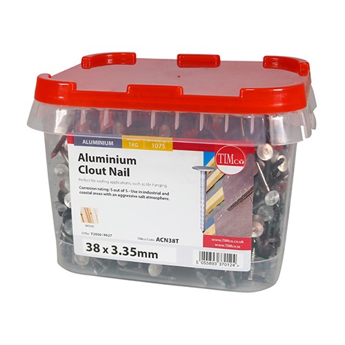 TIMCO Clout Nails - Aluminium 38 x 3.35mm (1kg)