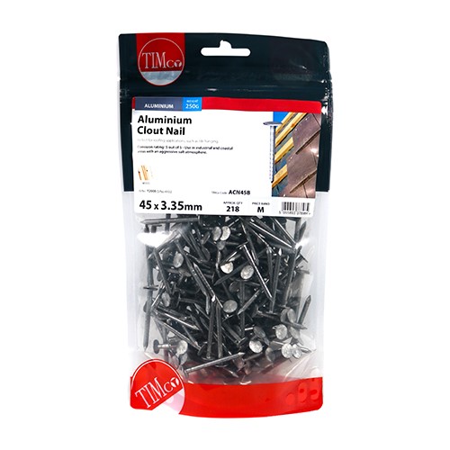 TIMCO Clout Nails - Aluminium 45 x 3.35mm (1kg)