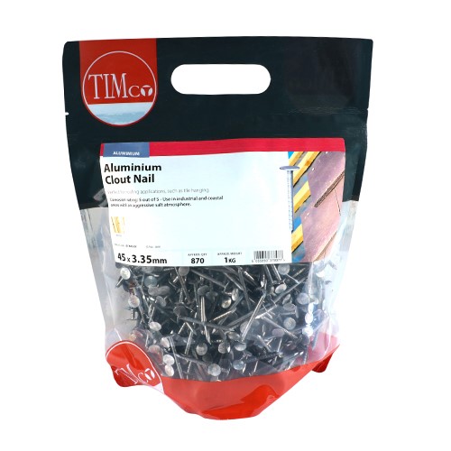 TIMCO Clout Nails - Aluminium 45 x 3.35mm (1kg)