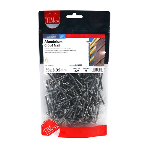 TIMCO Clout Nails - Aluminium 50 x 3.35mm (1kg)