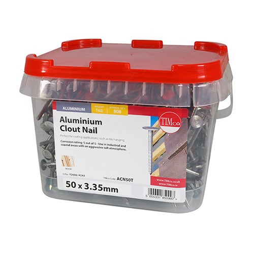 TIMCO Clout Nails - Aluminium 50 x 3.35mm  (1kg)