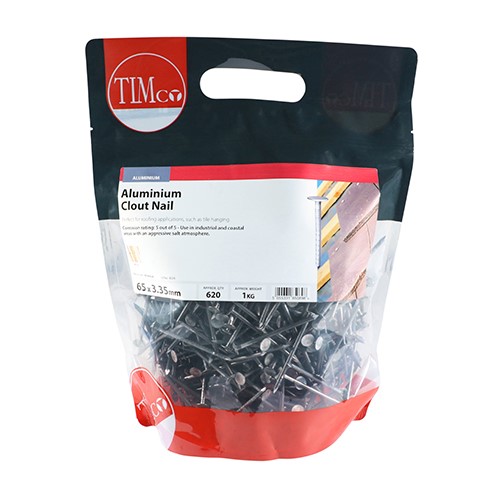 TIMCO Clout Nails - Aluminium 65 x 3.35mm (1kg)