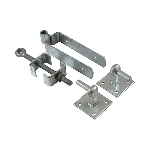 TIMCO Adjustable Hinge Set With Hook On Plate - Hot Dipped Galvanised 300mm