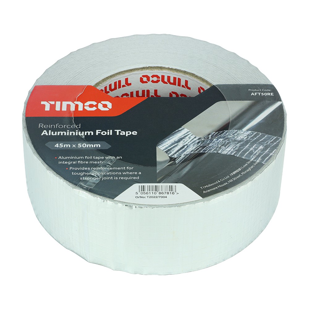 TIMCO Reinforced Aluminium Foil Tape 45m x 50mm