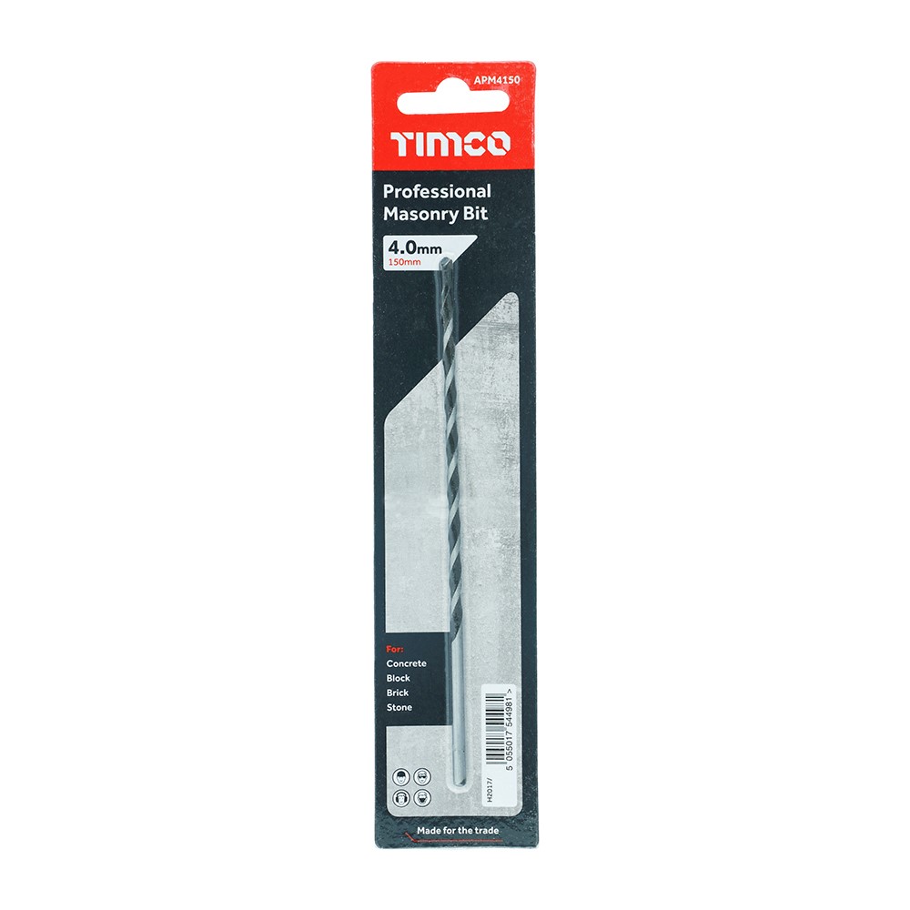 TIMCO Professional Masonry Bit 4.0 x 150mm