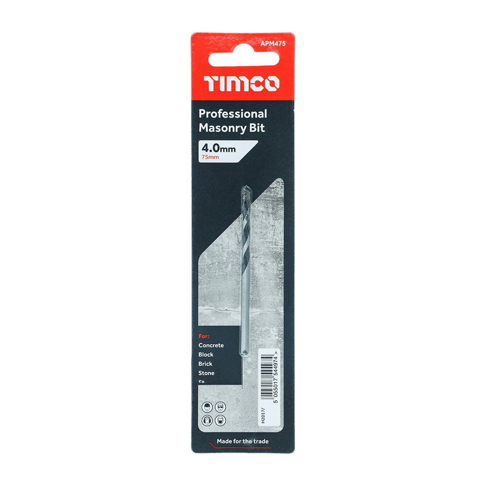 TIMCO Professional Masonry Bit 4.0 x 75mm