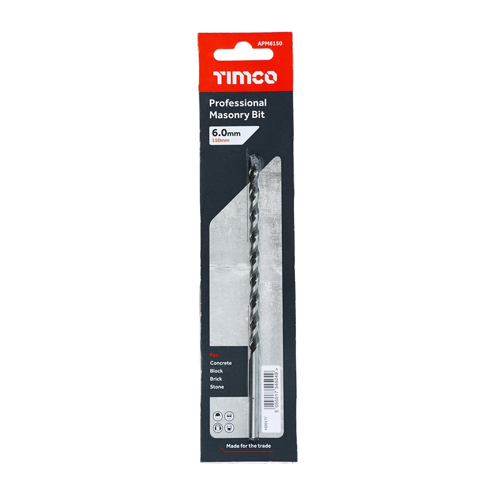 TIMCO Professional Masonry Bit 6.0 x 150mm