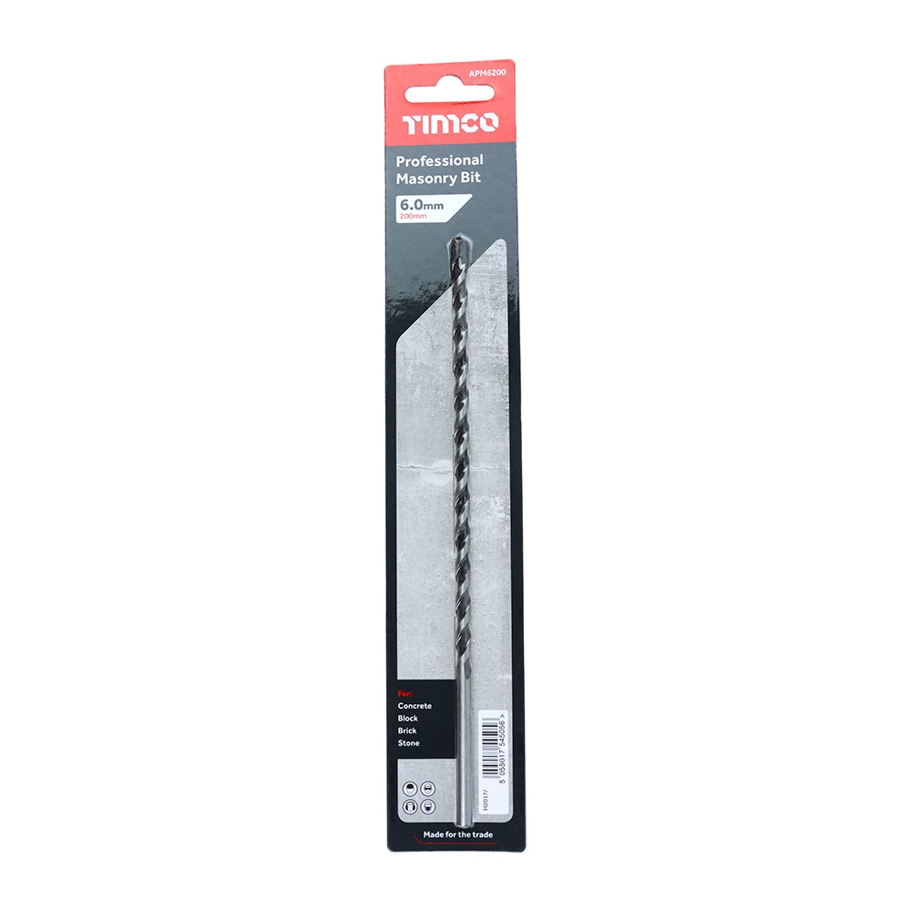 TIMCO Professional Masonry Bit 6.0 x 200mm