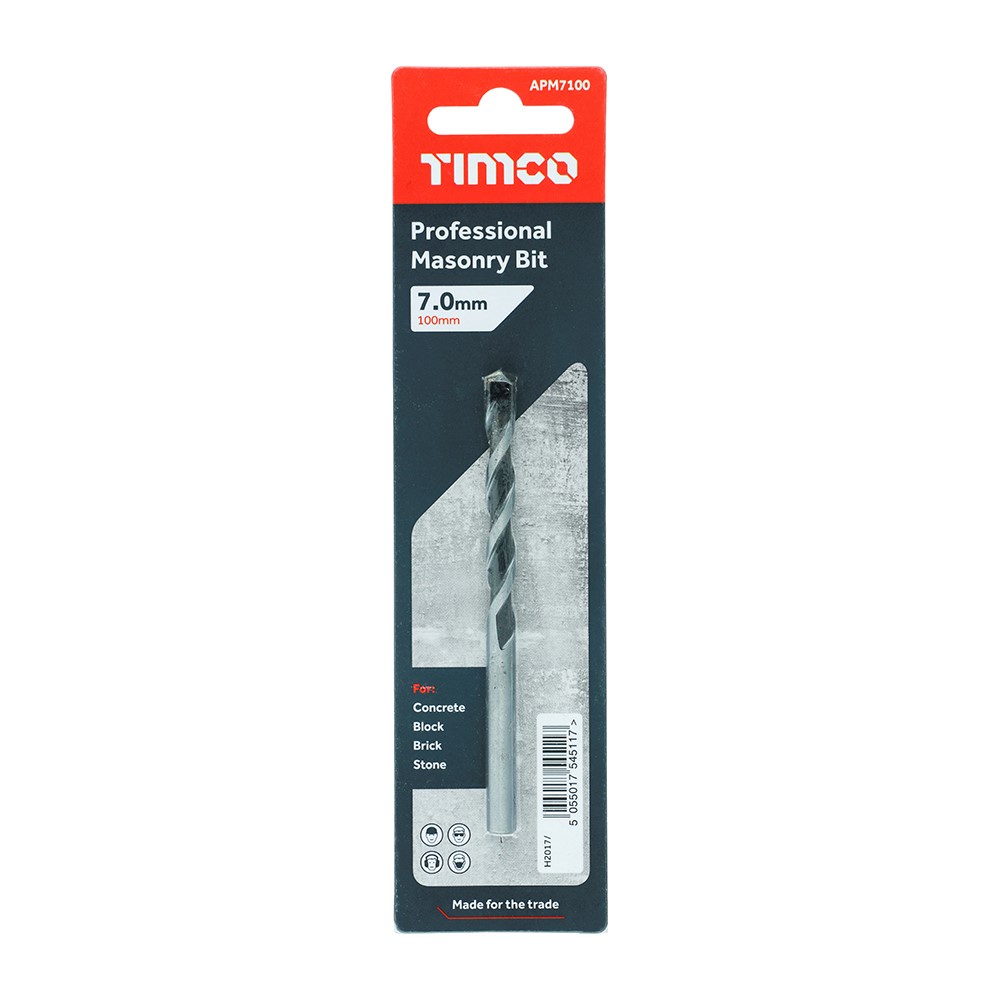 TIMCO Professional Masonry Bit 7.0 x 100mm