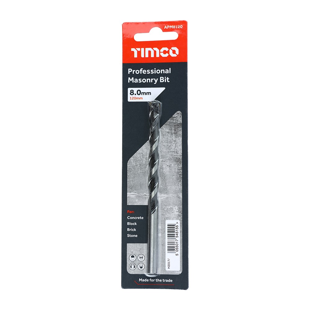 TIMCO Professional Masonry Bit 8.0 x 120mm