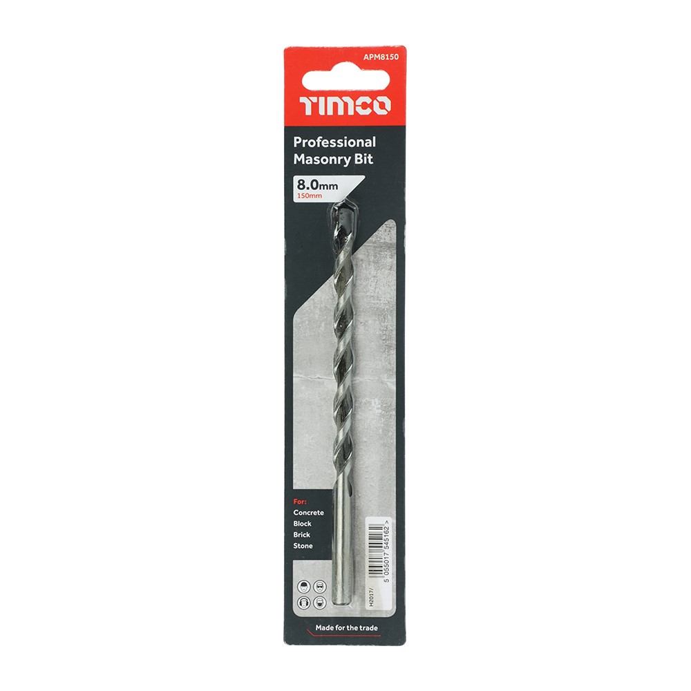 TIMCO Professional Masonry Bit 8.0 x 150mm
