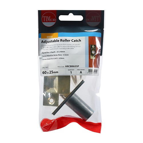 TIMCO Adjustable Roller Catch - Electro Brass 39mm