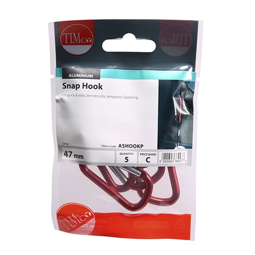 TIMCO Snap Hooks - Aluminium 47mm (5)