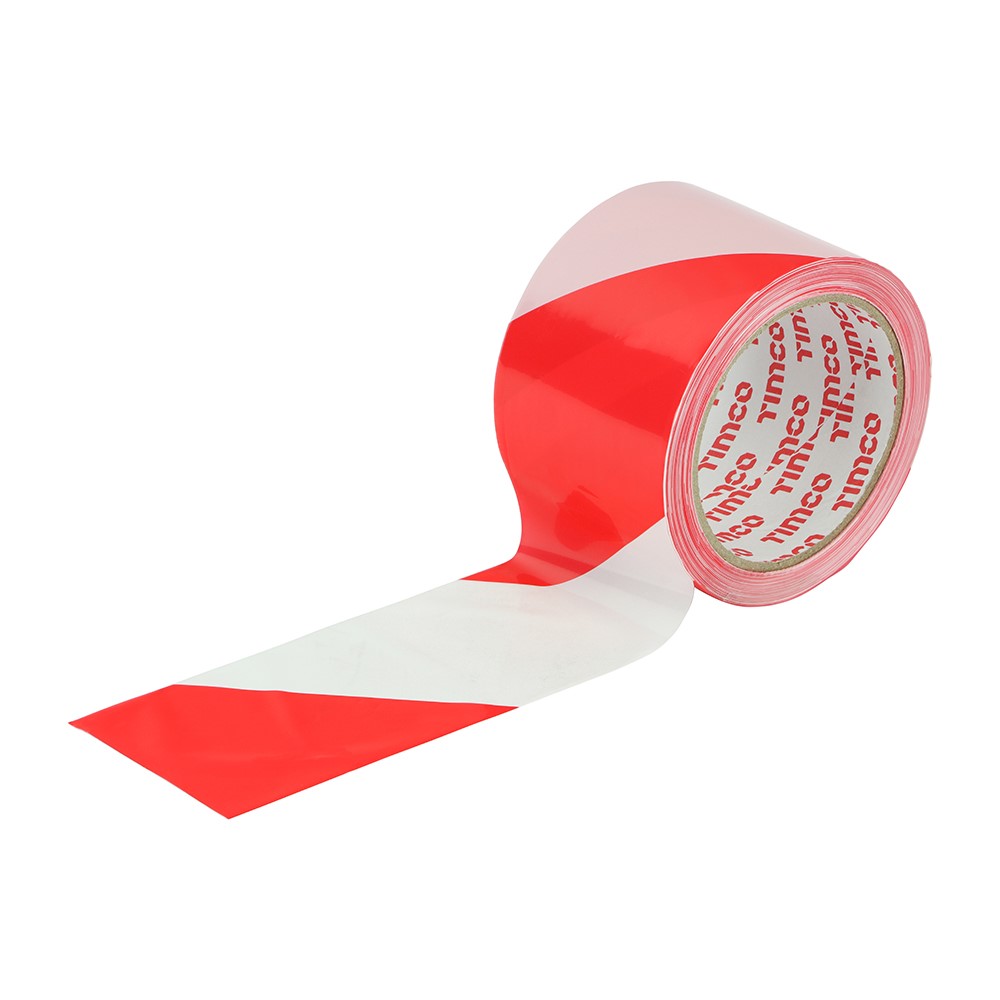 TIMCO Barrier Tape - Red & White 100m x 70mm