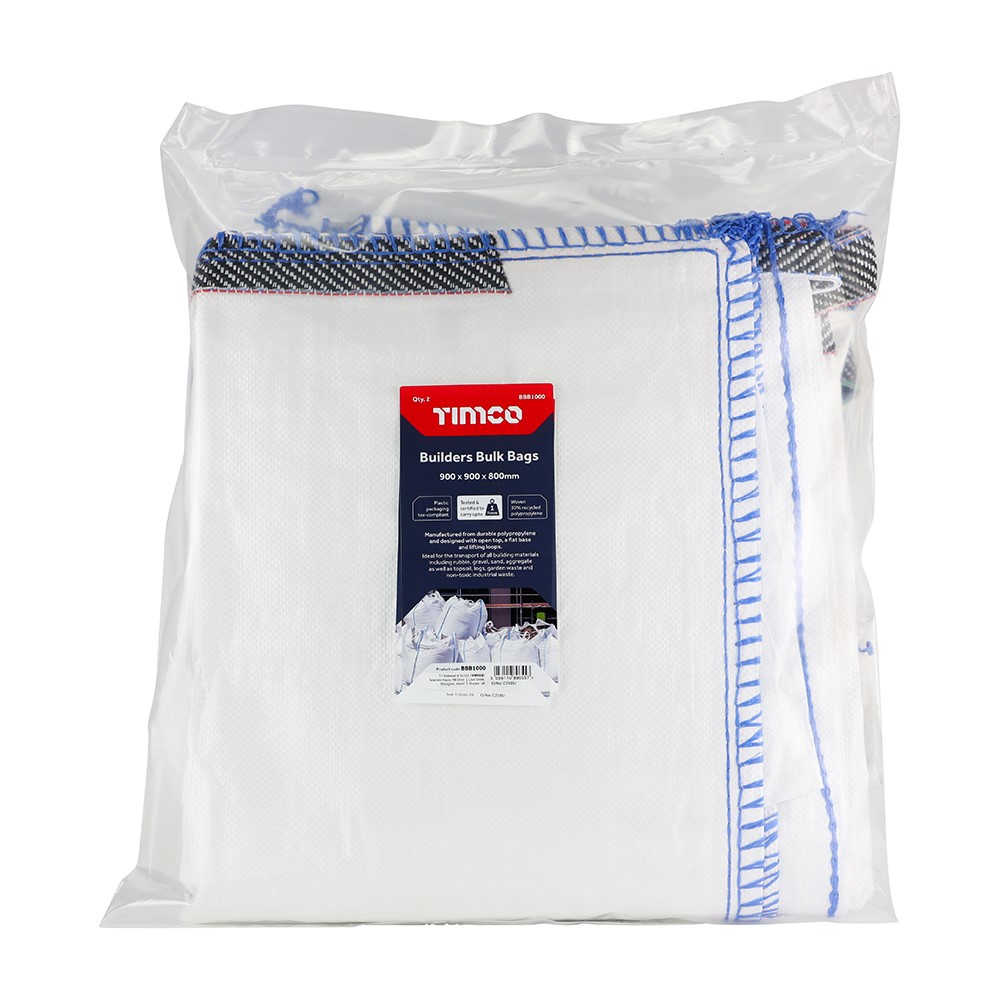 TIMCO Builders Bulk Bags 900 x 900 x 800mm (2 Bag)