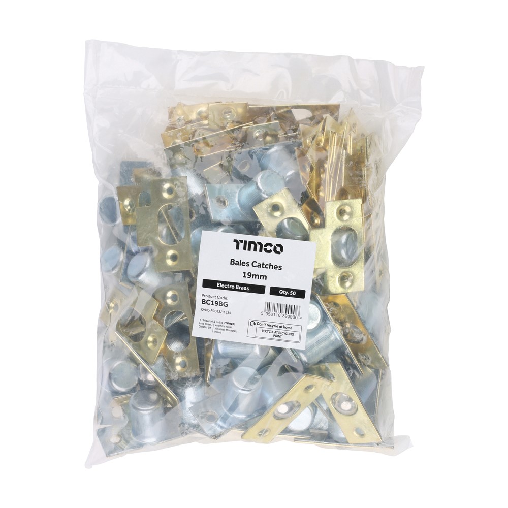 TIMCO Bales Catch 19mm (50 Pack)