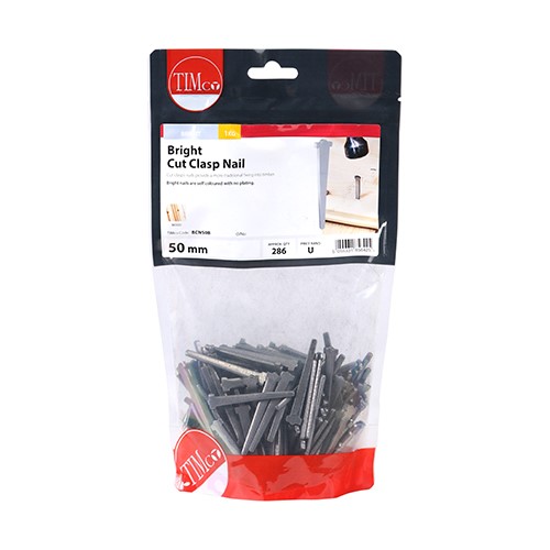 TIMCO Cut Clasp Nails - Bright 50mm (1kg)