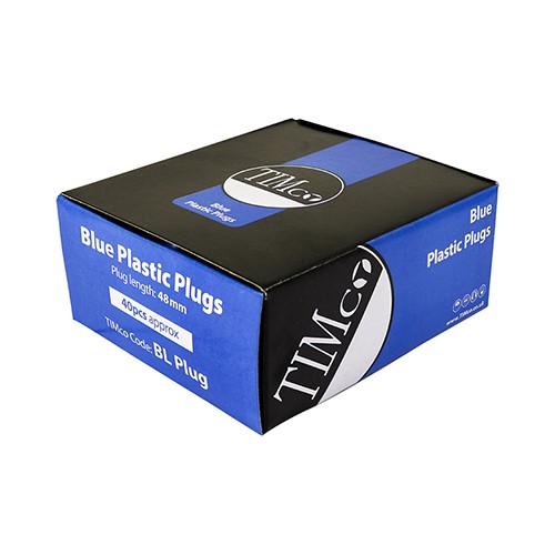 TIMCO Plastic Plugs - Blue 48mm (Pack of 400) 