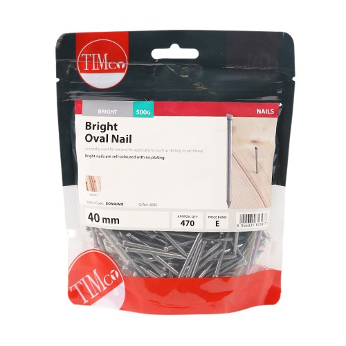 TIMCO Oval Nails - Bright 40mm (0.5kg)