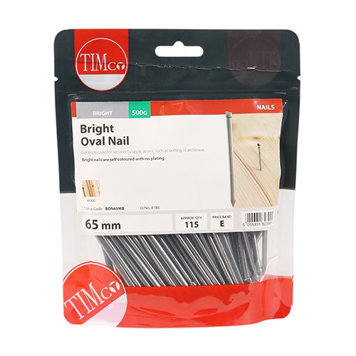 TIMCO Oval Nails - Bright 65mm (0.5kg)