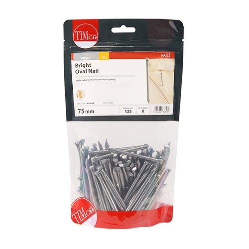 TIMCO Oval Nails - Bright 75mm (1kg)