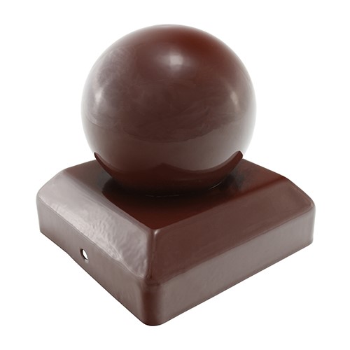 TIMCO Ball Fence Post Cap - Oxide Red 75mm