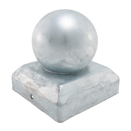 TIMCO Ball Fence Post Cap - Zinc 75mm