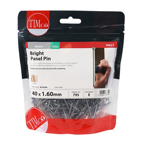 TIMCO Panel Pins - Bright 40 x 1.60mm (0.5kg)