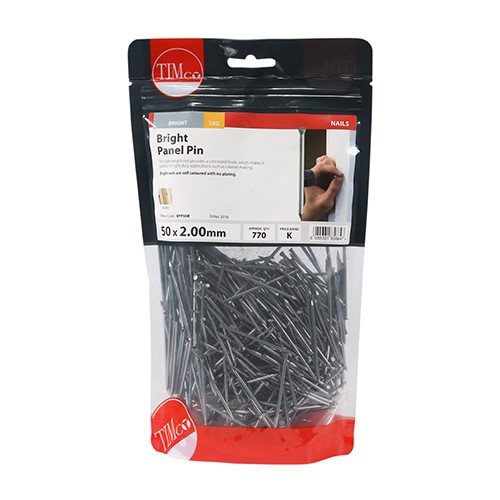 TIMCO Panel Pins - Bright 50 x 2.00mm (1kg)