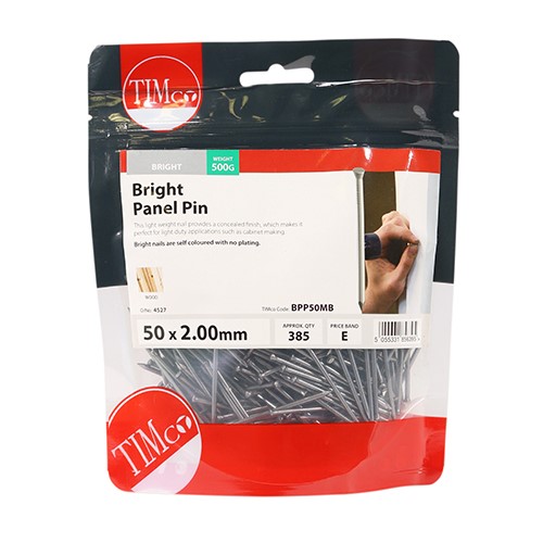 TIMCO Panel Pins - Bright 50 x 2.00mm (0.5kg)