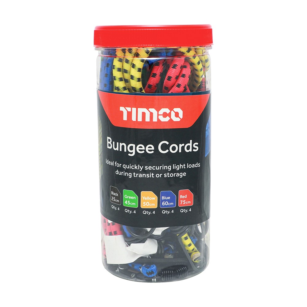 TIMCO Bungee Cords - Mixed Pack 20 Pack