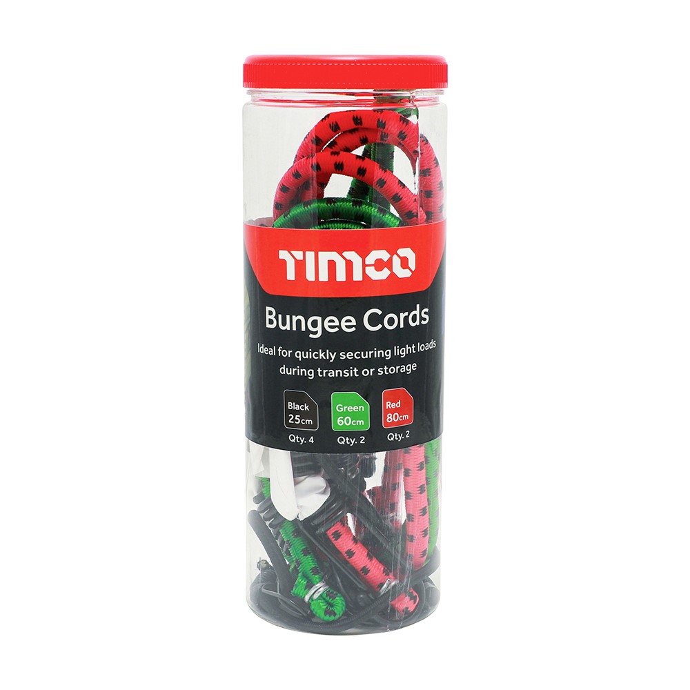 TIMCO Bungee Cords - Mixed Pack 8 Pack