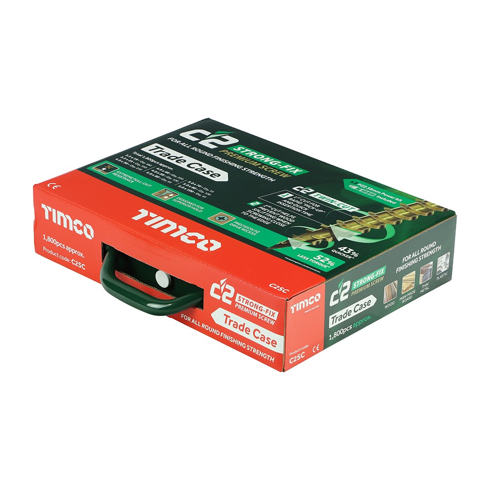 TIMCO C2 Strong-Fix Premium Multi-Purpose Screws - Assorted Trade Case - PZ (1798pcs)