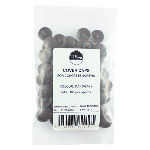 TIMCO Concrete Screw Cover Caps - Mahogany MAHOGANY (100 Bag)