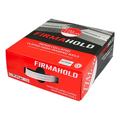 TIMCO FirmaHold Collated Clipped Head Nails - Trade Pack - Ring Shank - Bright 2.8 x 50mm (3,300 Pack)