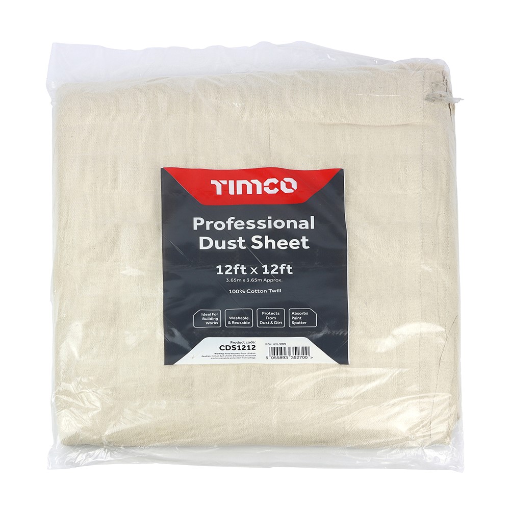 TIMCO Professional Dust Sheet 12ft x 12ft