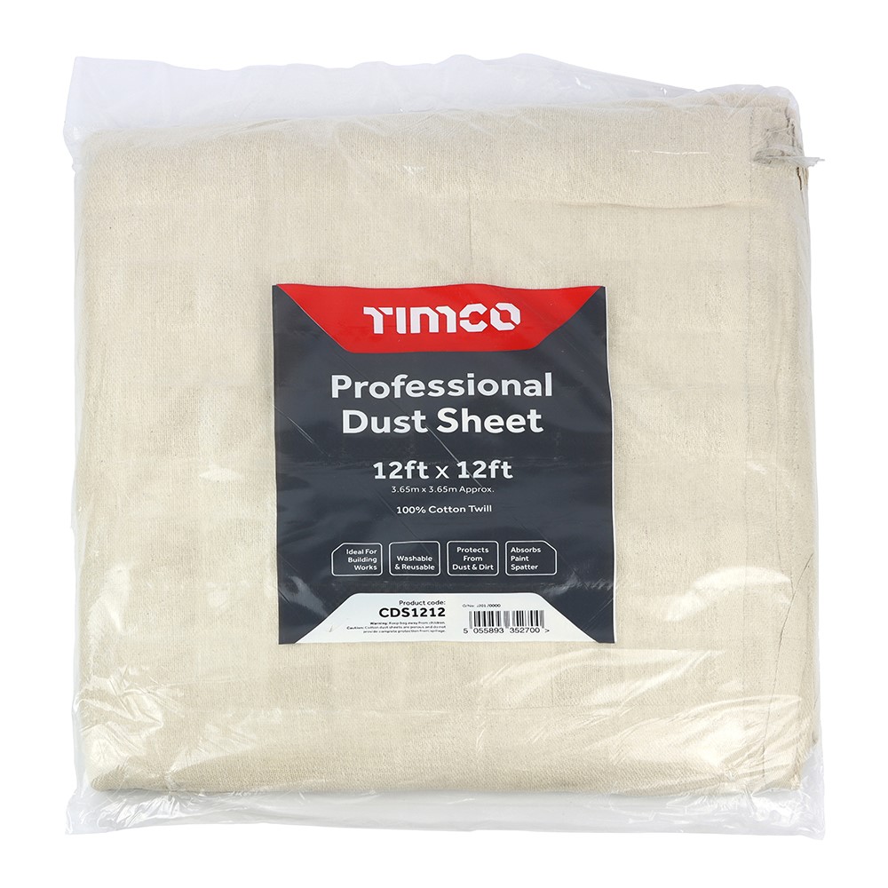 TIMCO Professional Dust Sheet 12ft x 12ft