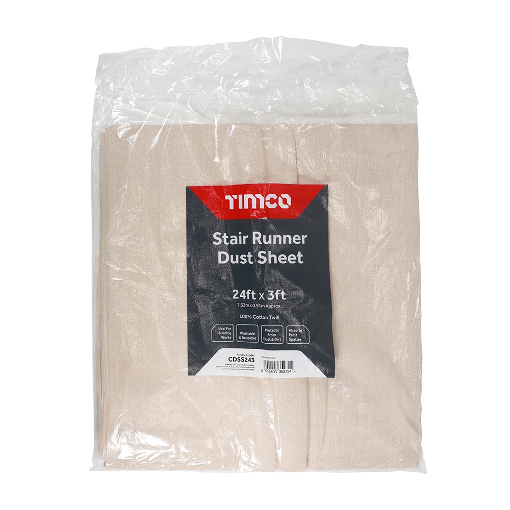 TIMCO Stair Runner Dust Sheet 24ft x 3ft