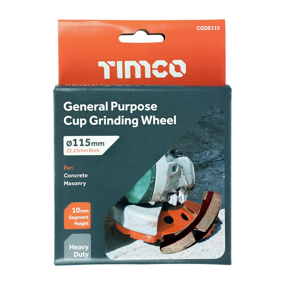 TIMCO General Purpose Cup Griding Wheel 115 x 22.2mm