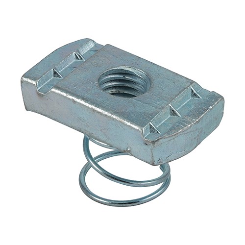 TIMCO Channel Nuts Short Spring - Zinc M10 (100 Pack)