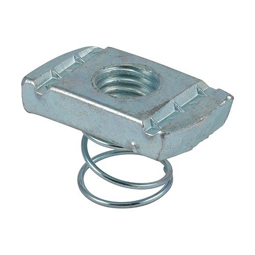 TIMCO Channel Nuts Short Spring - Zinc M12 (100 Pack)