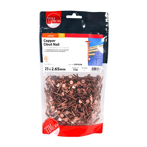 TIMCO Clout Nails - Copper 30 x 2.65mm (1kg)