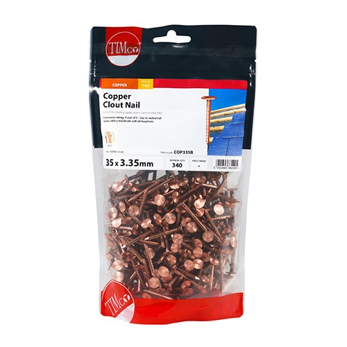 TIMCO Clout Nails - Copper 35 x 3.35mm (1kg)