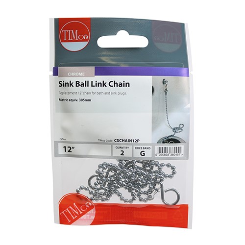 TIMCO Ball Link Chains - Sink - Chrome 12