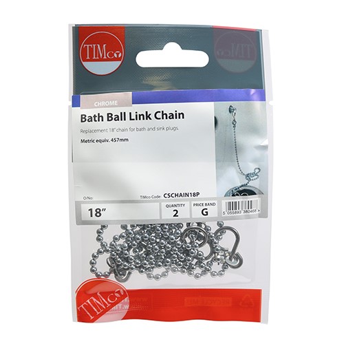 TIMCO Ball Link Chains - Bath - Chrome 18