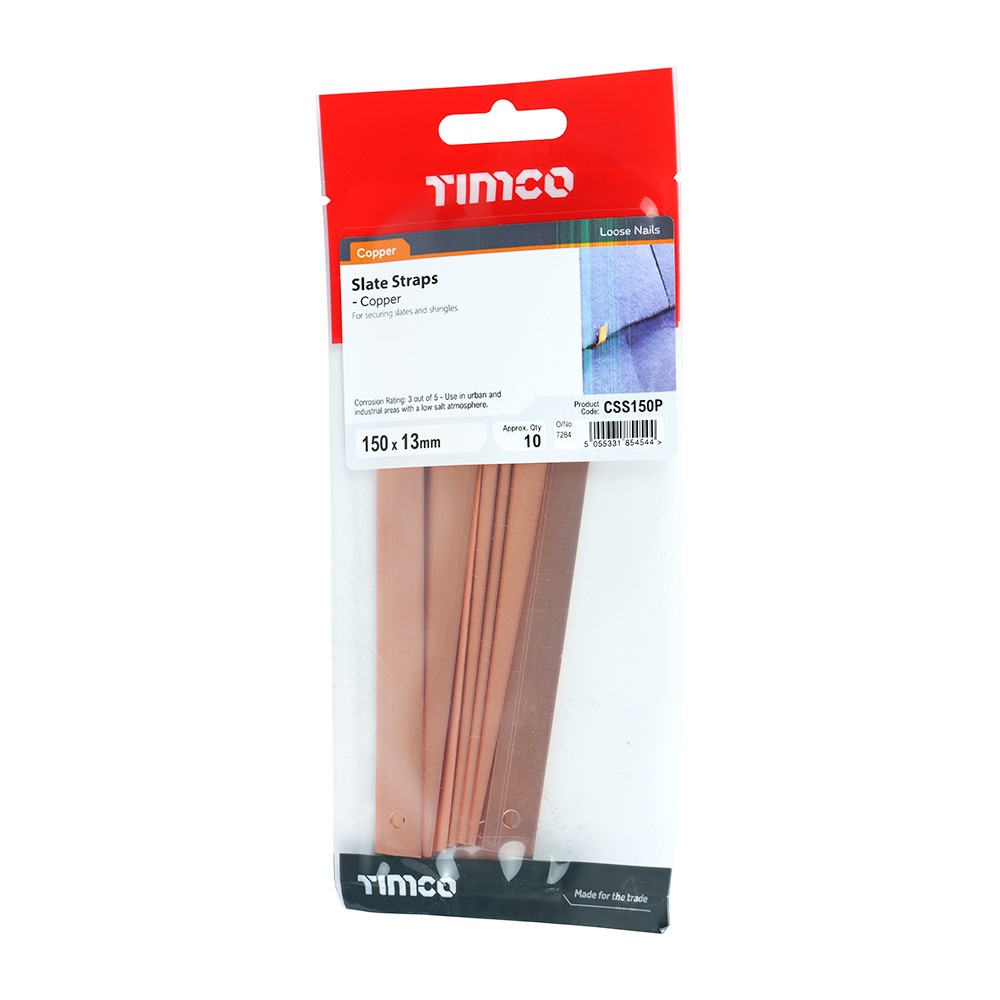 TIMCO Slate Straps - Copper 150 x 13mm (10)